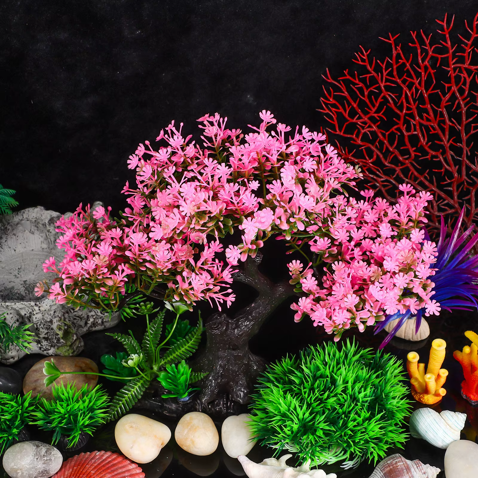 Plantes artificielles pour aquarium intérieur