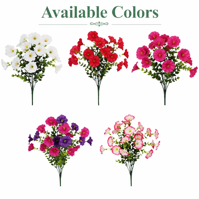 Fleurs artificielles en tissu de soie