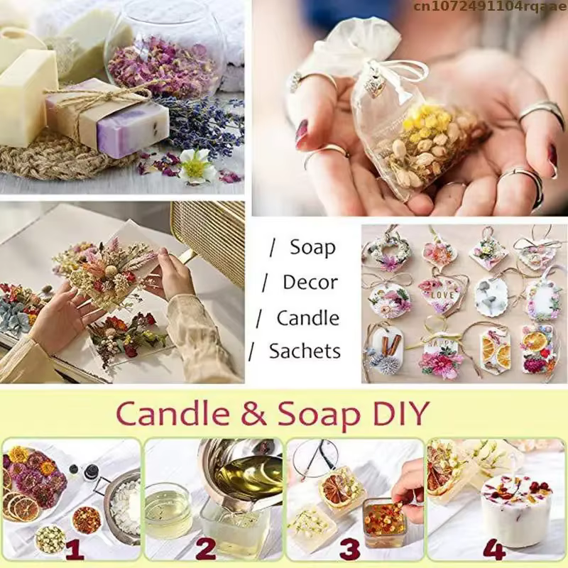 3 types de boutons de roses séchées 100% naturels - pour l'aromathérapie