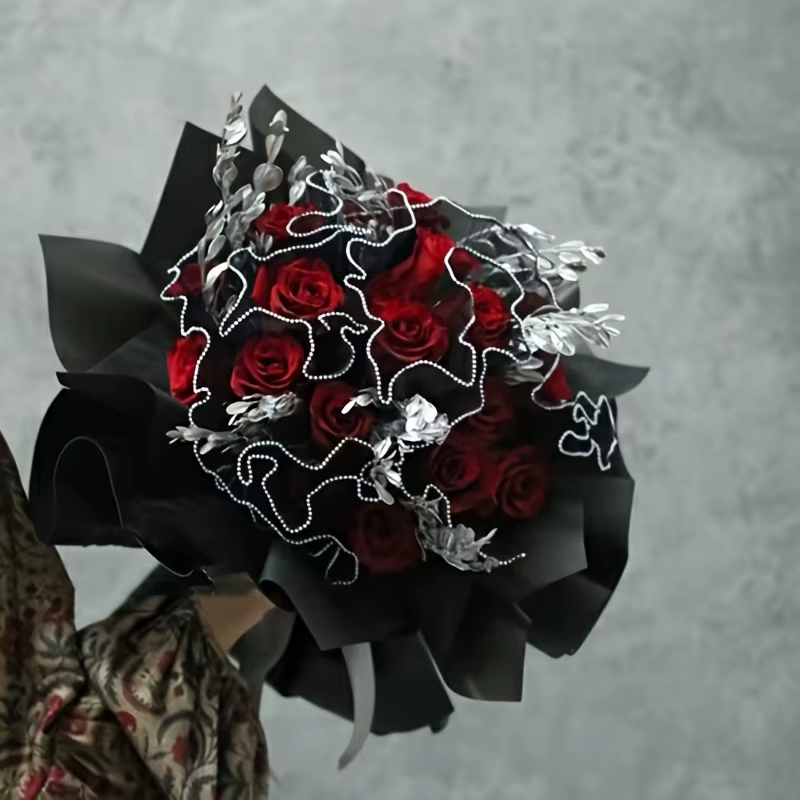 Bouquet ondulé plissé pour la saint-valentin