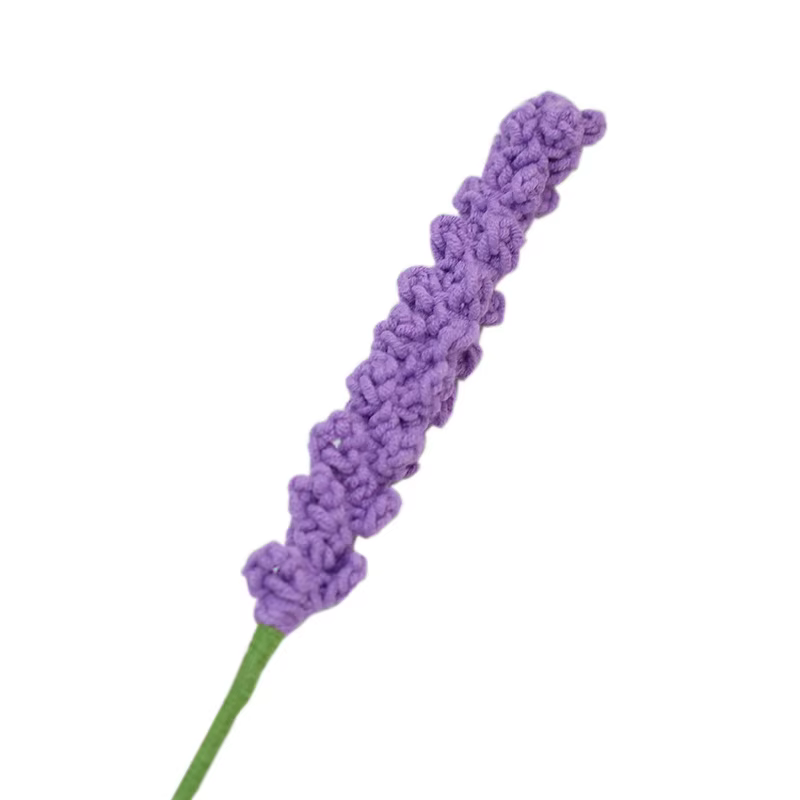 Fleurs de laine tissées à la la lavande