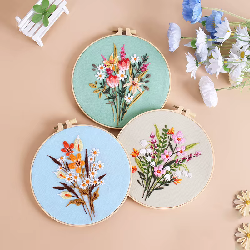 Kit de broderie de Bouquet de fleurs