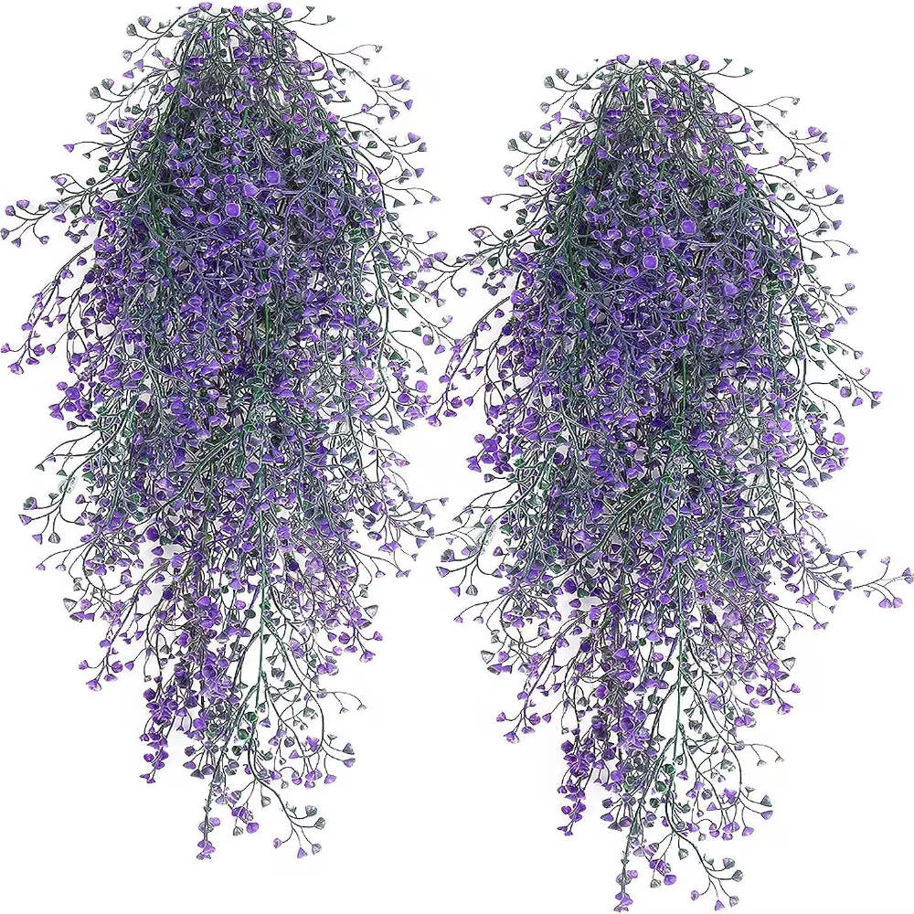 1 pièce de fleurs artificielles de glycine suspendues - Plantes