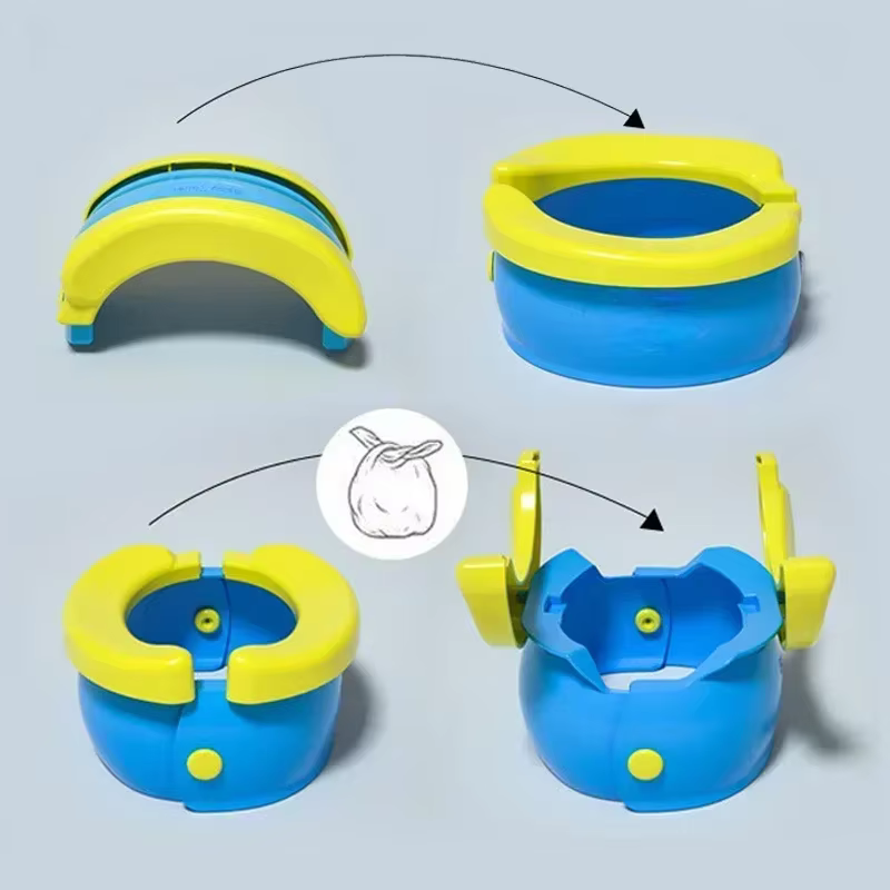 Siège d'entraînement de pot pliable pour enfants, siège de toilette facile à nettoyer, cadeau d'anniversaire pour garçons et filles, pot de voyage Portable pour bébé Camping
