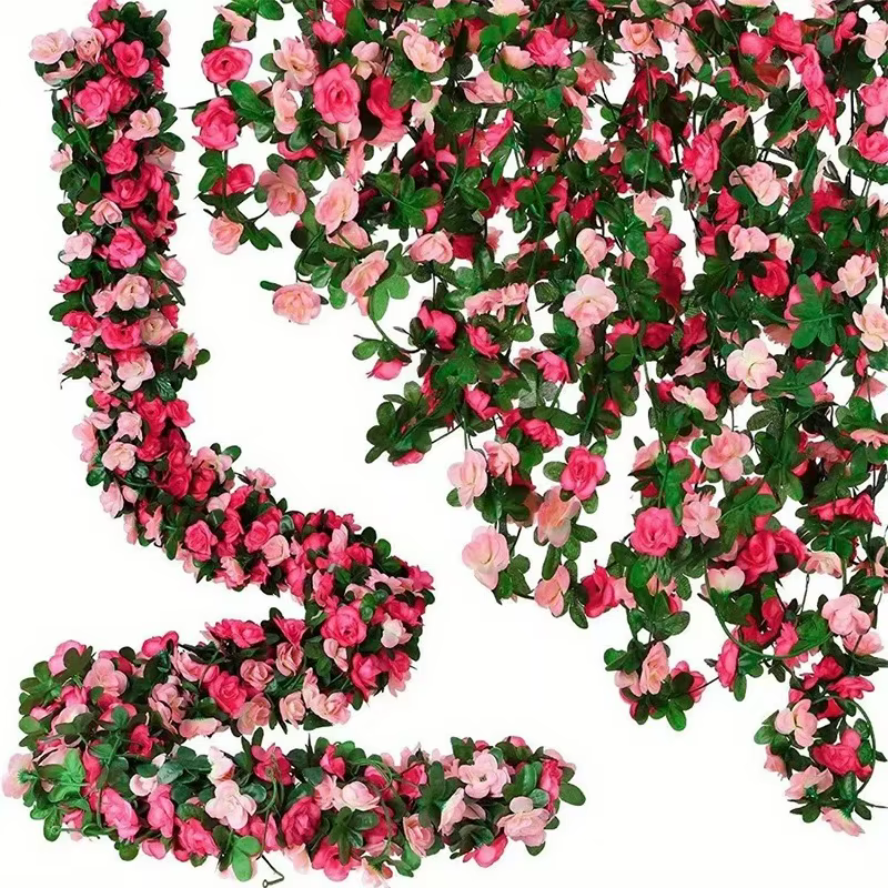2, 3 m de fleurs artificielles en rose pour la décoration de mariage