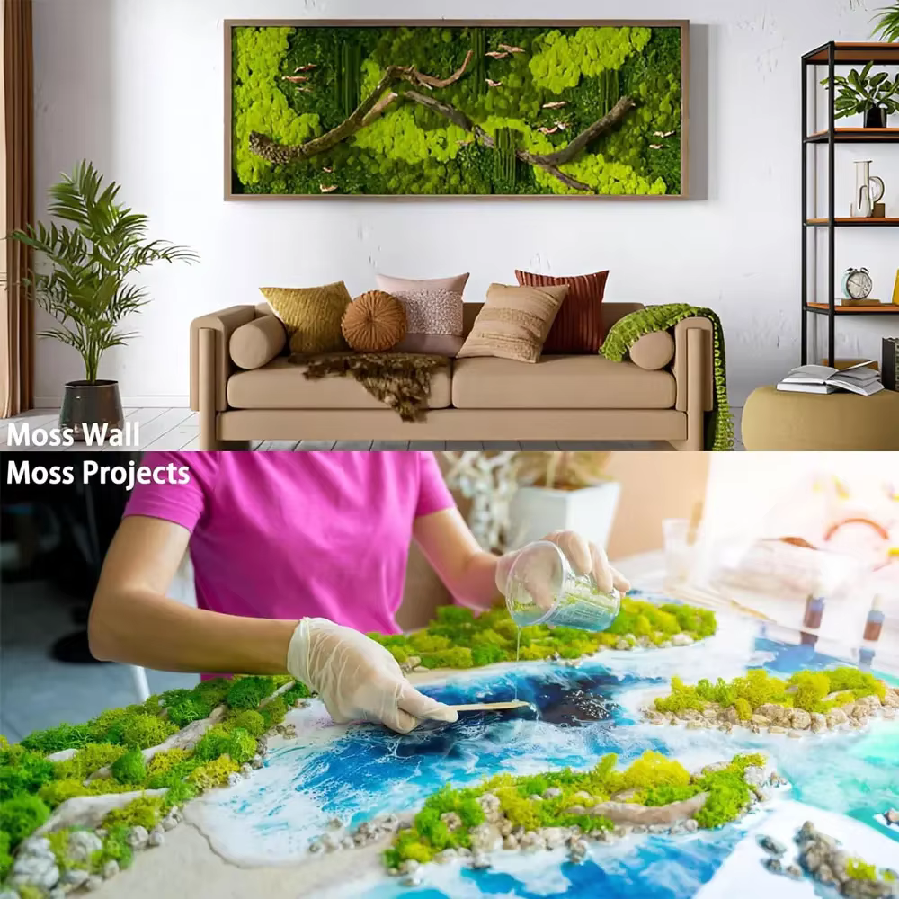 Mini paysage de fausses plantes artificielles