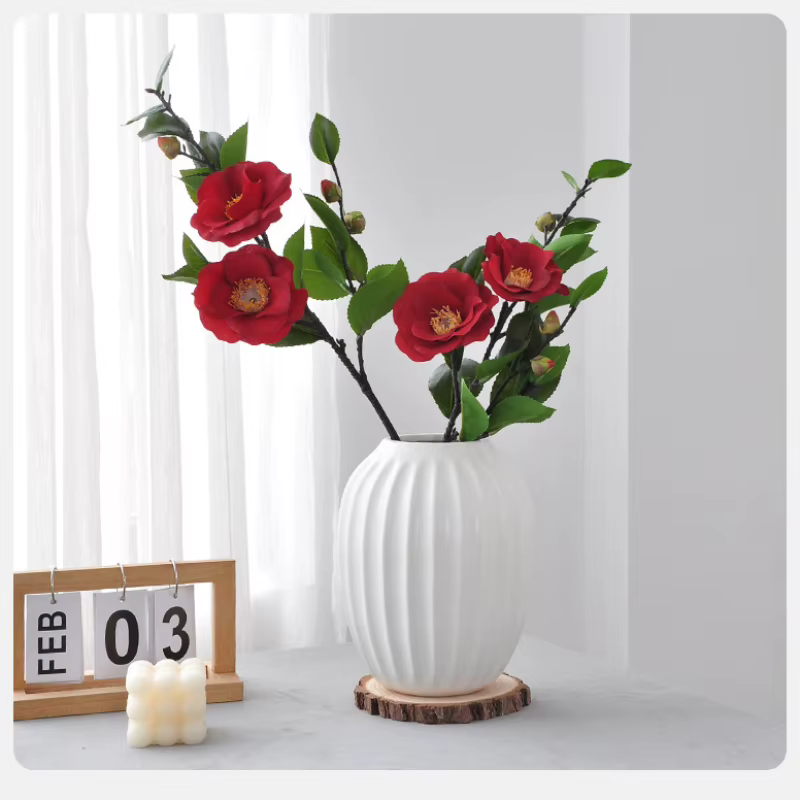 Fleur artificielle camélia pour salon de thé chinois