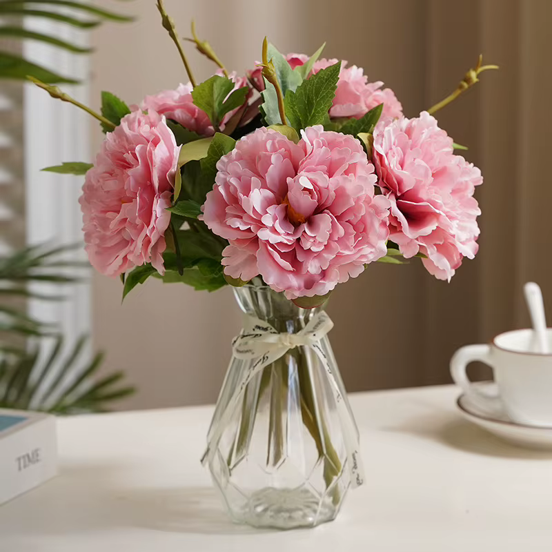 Pivoines artificielles à branches courtes