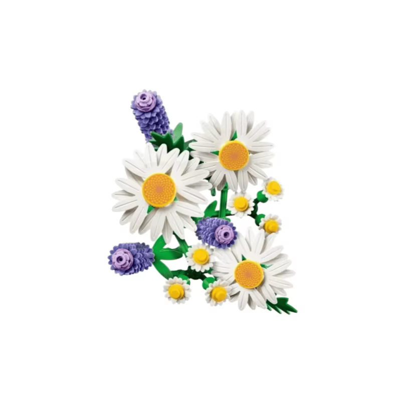 Nouveaux blocs de construction 2026, fleurs, plantes, petites marguerites blanches, lavande, jouets de construction, décoration, cadeaux