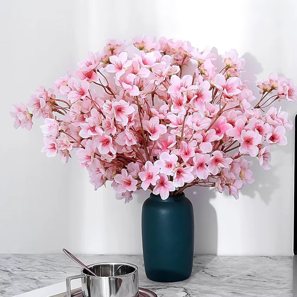 Fleurs artificielles Soie Peach Blossom Arrangement Accueil Salle De Mariage Table Partie OutdoorYard Jardin Festival BRICOLAGE DecorAccessories
