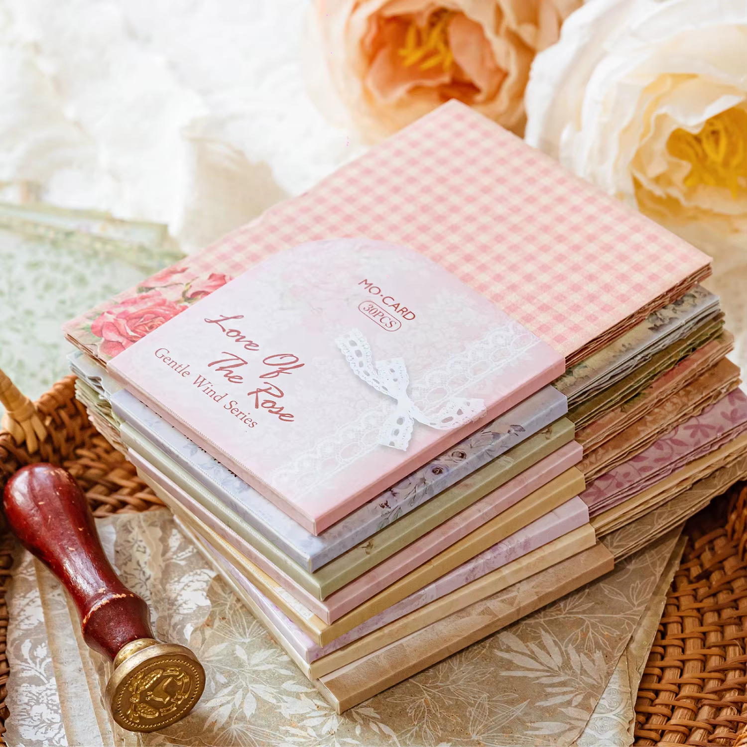 30 pièces/ensemble Mr.Paper rétro fleurs plantes matériel papier à la main bricolage papeterie compte