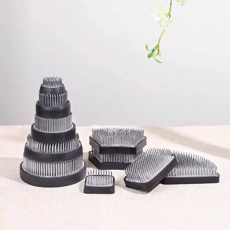 Ikebana Kenzan – porte-fleurs japonais en acier inoxydable