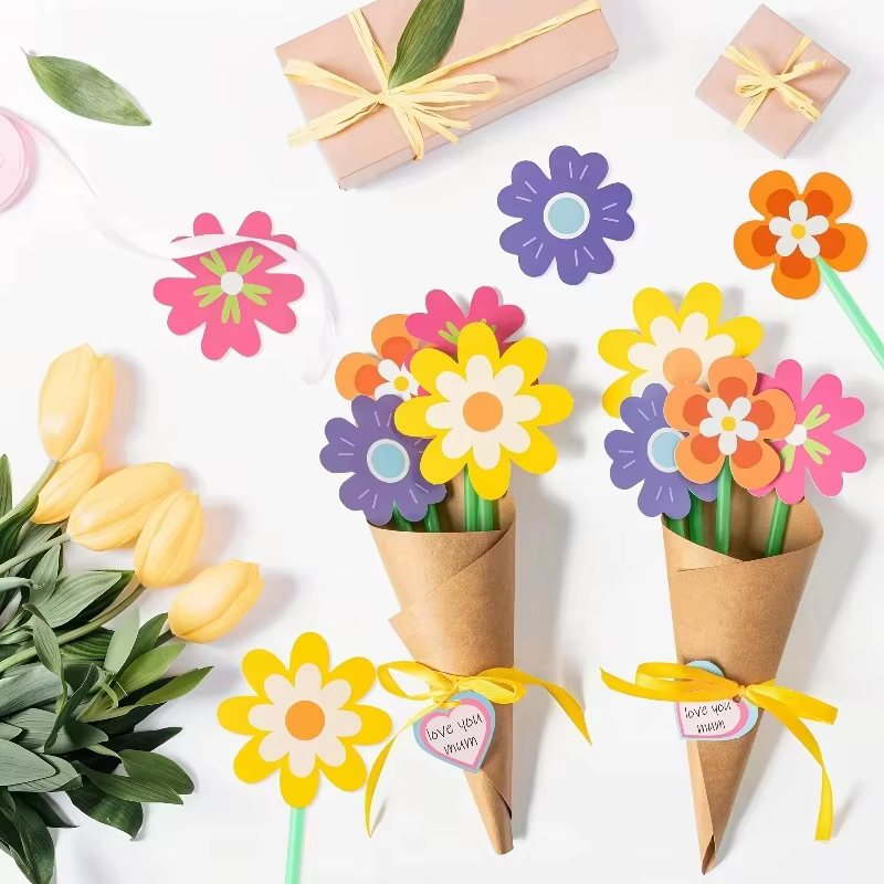 24 pièces de bouquets de fleurs artisanaux pour la Fête des Mères
