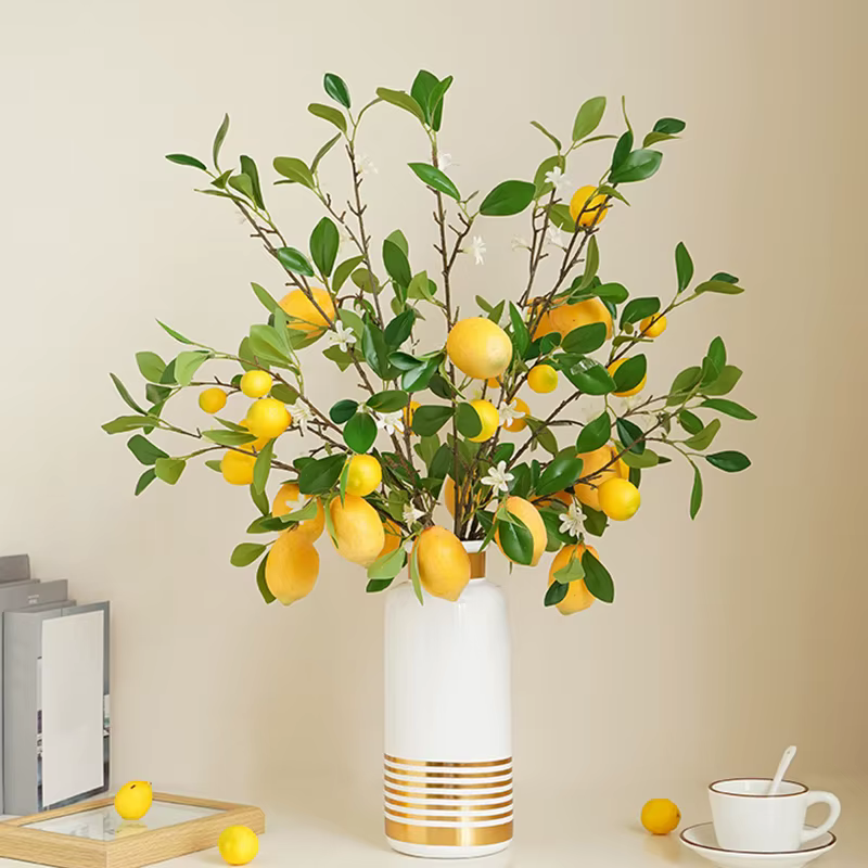 Branches de citron avec Simulation de fruits