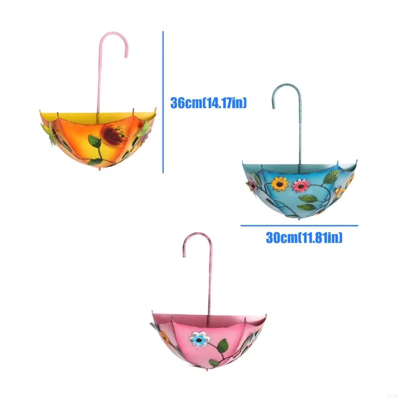 Conteneur fleurs suspendu en métal élégant
