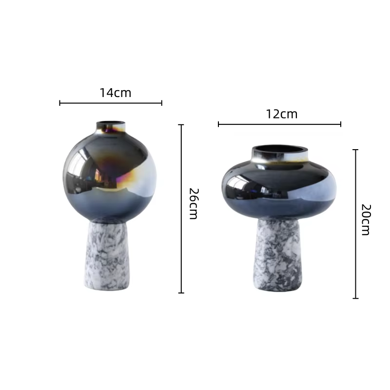 Vase en verre marbré pour la décoration de la maison