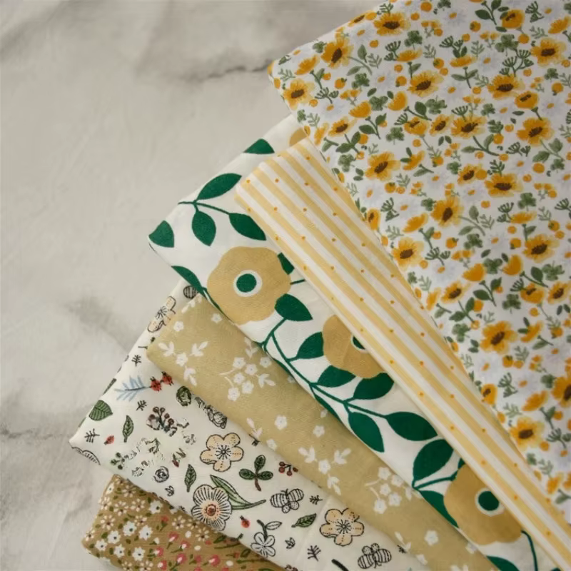 Tissu en coton sergé de forêt de tournesol 160x50cm, vêtements pour enfants, robe de poupée, manuel, bricolage, accessoires Photo pour la maison, tissu à coudre