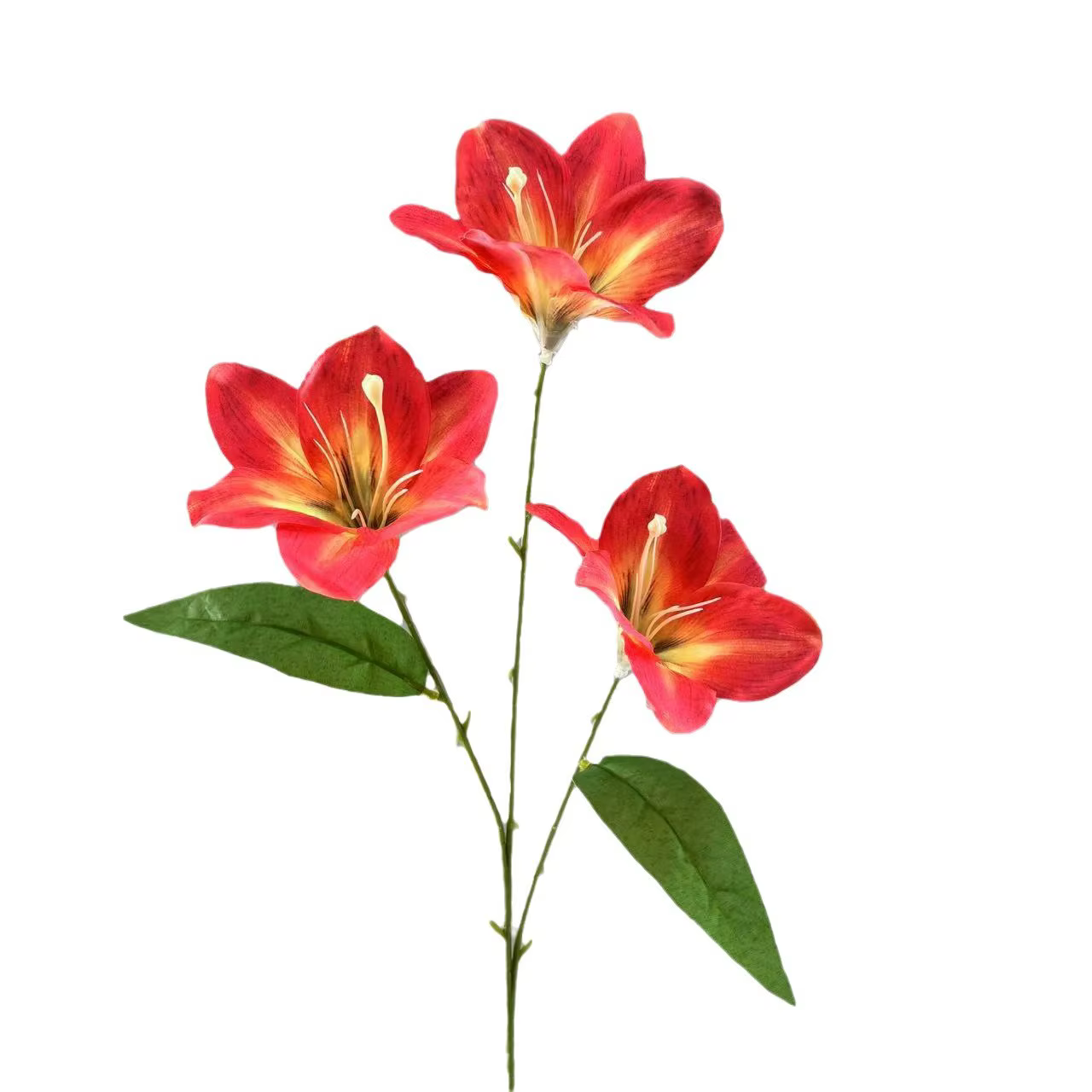 6 pièces de nouveaux bouquets de lys artificiels Hemerocallis