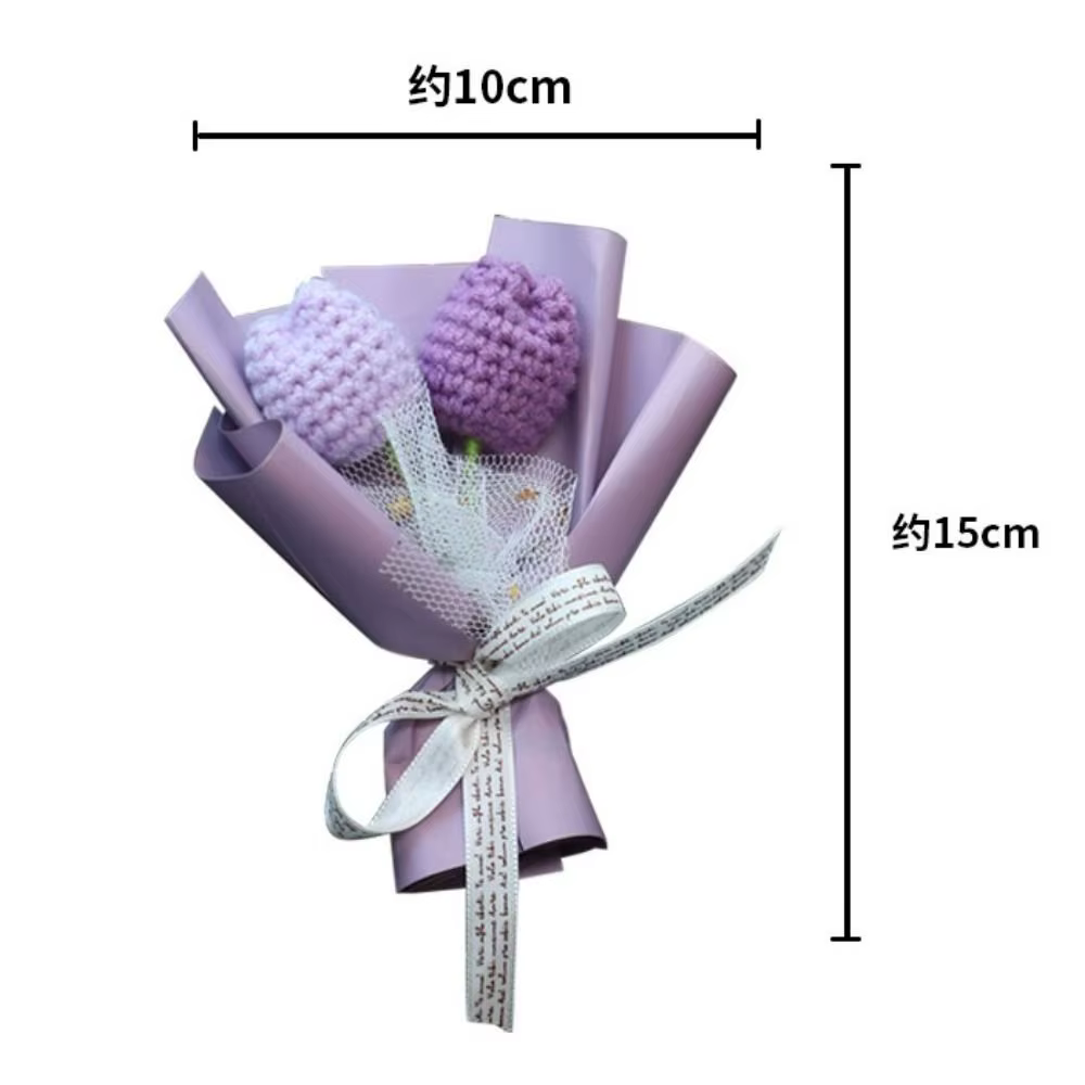 Bouquet de fleurs artificielles au crochet