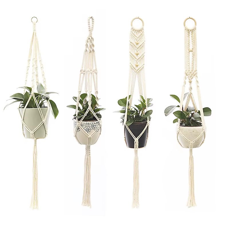ConfronPlant-Cintre de plante en macramé fait à la main