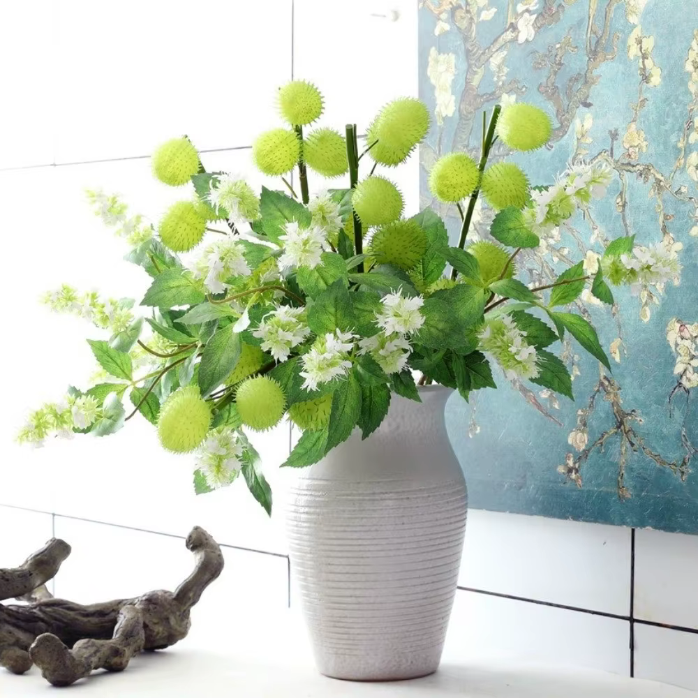 Fleur artificielle de Pogostemon à 3 têtes