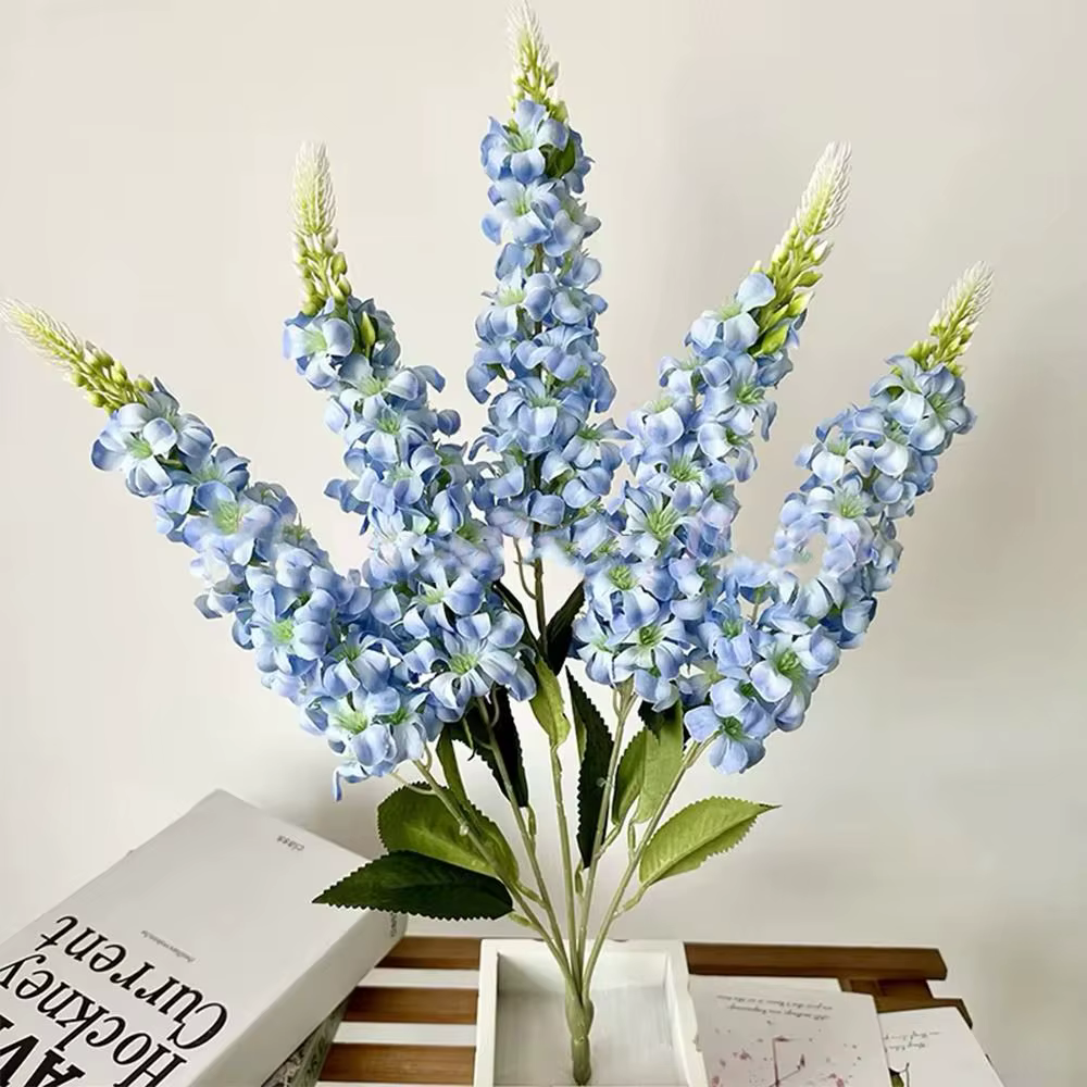 5 tiges de fleurs artificielles de jacinthe