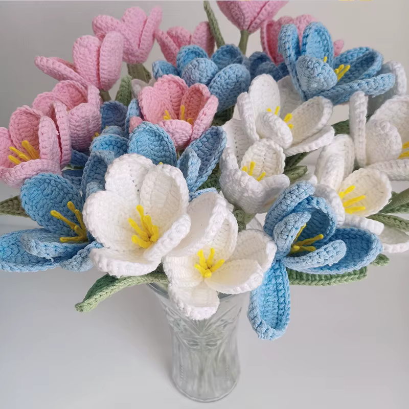 Fleurs artificielles tissées à la main