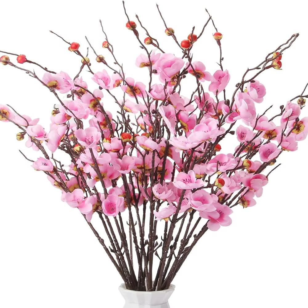 Bouquet de fleurs artificielles en fleurs de pêcher