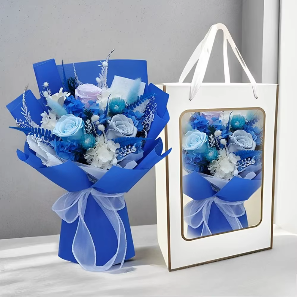Fleur pour toujours, fleurs pour livraisonRoses Bouquet durable pour 3 ansFleurs d'anniversaireCadeaux pour ses femmes maman grand-mère femme amis