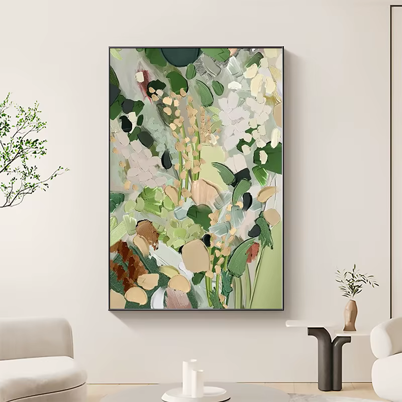Toile de fleurs abstraites pour la décoration intérieure