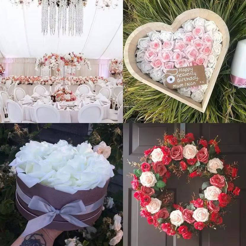 Bouquet de roses en mousse PE Premium pour noël