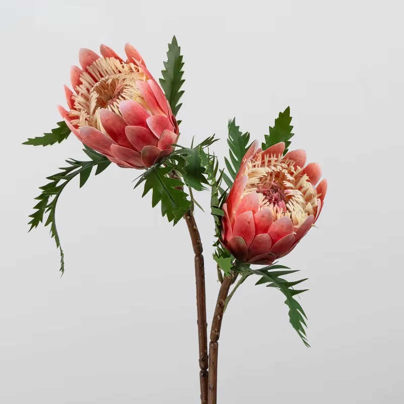 6 pièces de fleurs artificielles en plastique