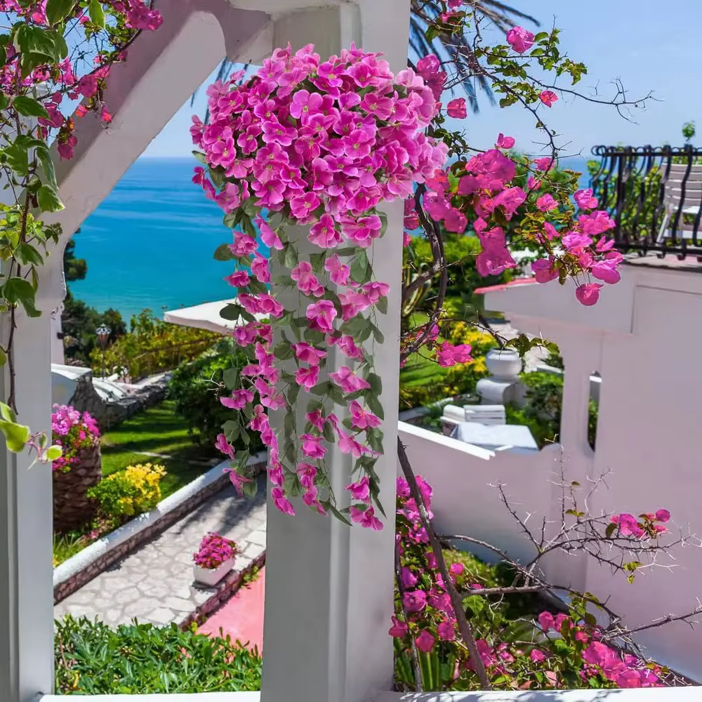 Guirlande de fleurs artificielles en lierre violet pour décoration d'arche de mariage