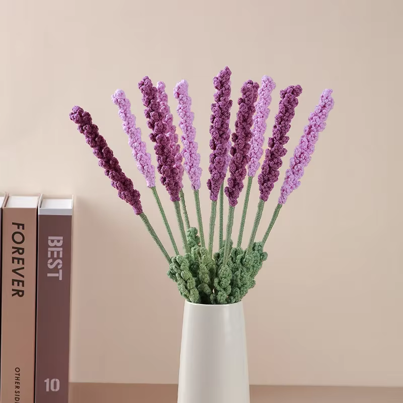 Fleur au crochet lavande