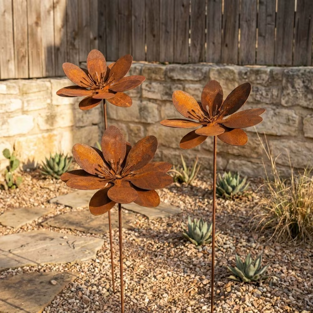 Piquet de jardin en fonte métallique