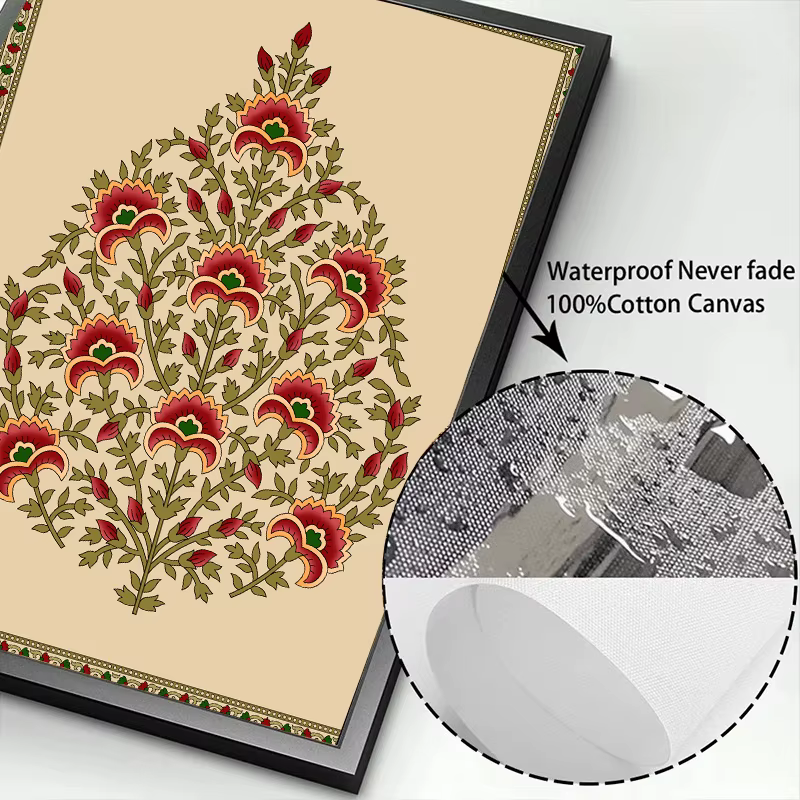 Art populaire indien imprimé Floral persan Vintage arbre de vie fleur de Lotus impressions sur toile peinture mur Art affiche décor à la maison Cuadros