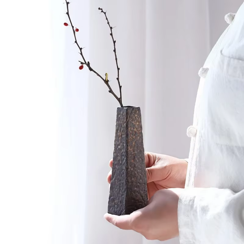 Petit Vase ornements poterie brute four changement Arrangement de fleurs cérémonie du thé