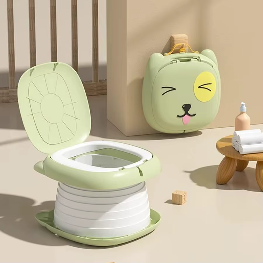 Pot portable pour tout-petits, pot pliable pour l'apprentissage de la propreté, pour voiture, camping, intérieur, extérieur, salle de bain pour bébés, enfants