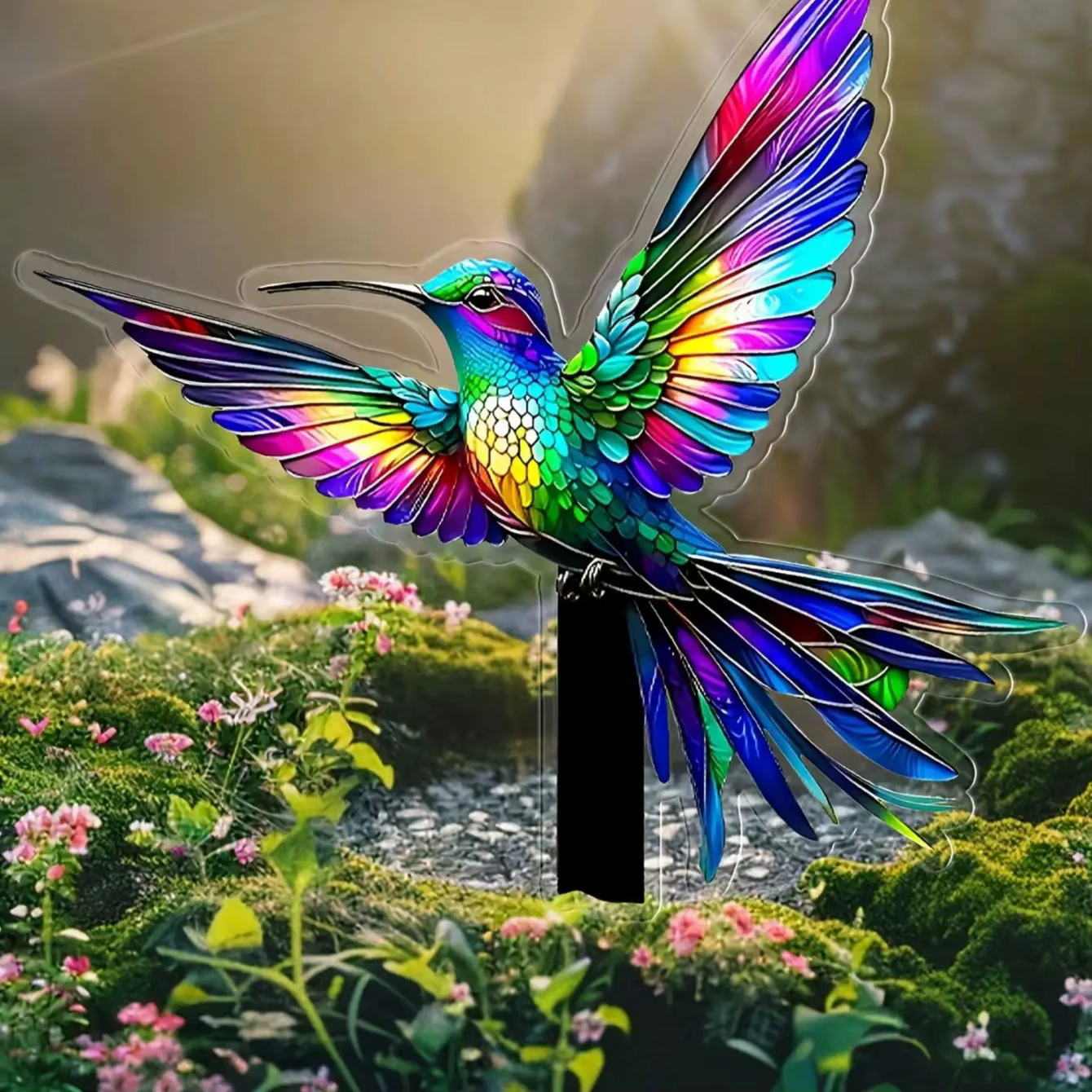 1 pièce de magnifique décoration de jardin en forme de colibri