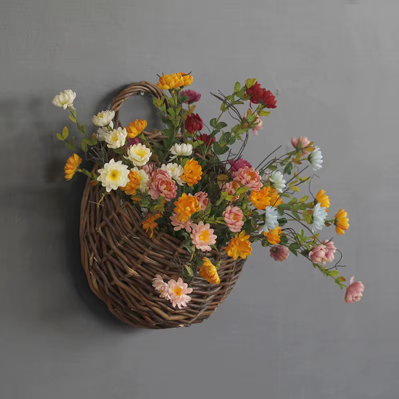 Fleurs de marguerite de soie de chrysanthème rétro