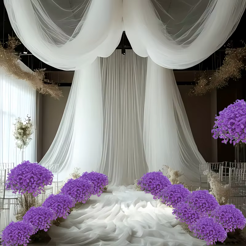 Bouquet de gypsophile artificielle - Fleurs artificielles lilas violettes