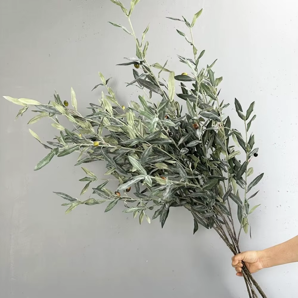 Branche d'olivier artificielle en plastique