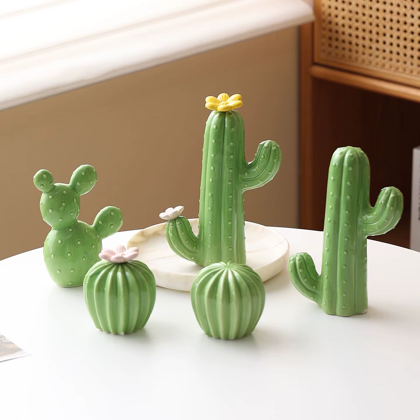 Nouvelles décorations 2026 pour la maison et le jardin : Cactus en céramique esthétique pour la décoration intérieure