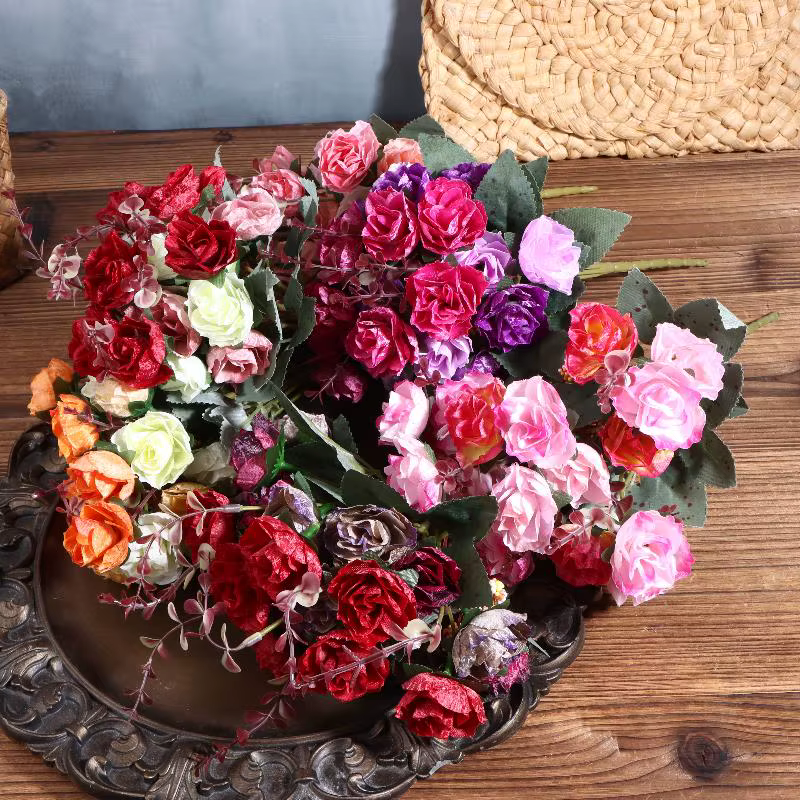 Bouquet de 21 roses artificielles