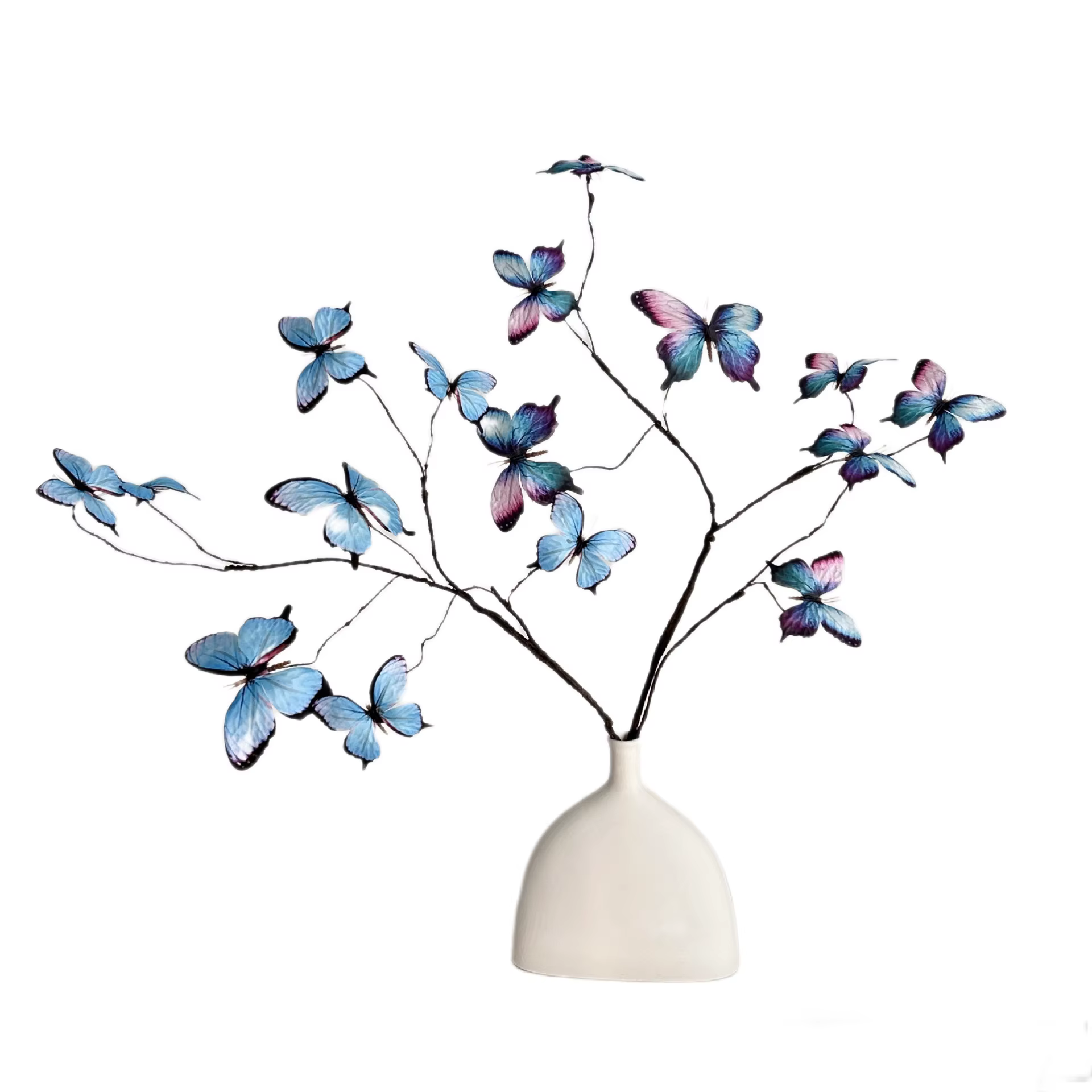 Fleurs papillon artificielles de 27.6 pouces
