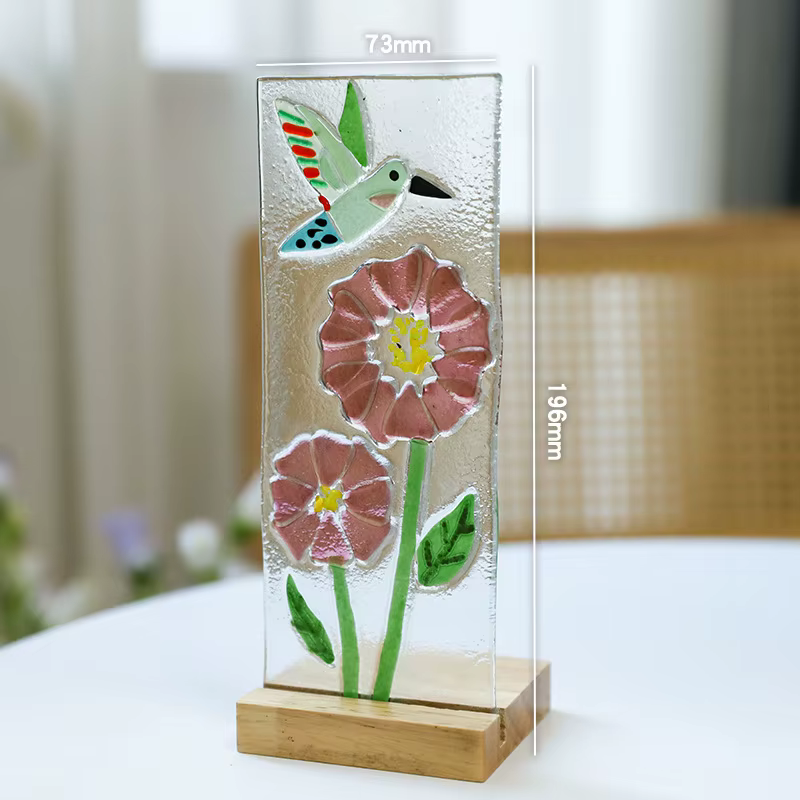 Nouvelle figurine en verre style fleur