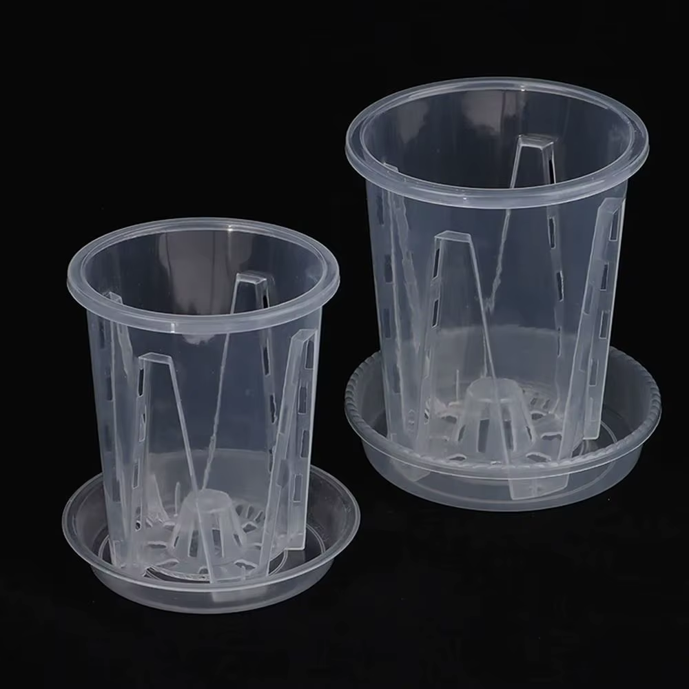 Pot de fleurs transparent respirant pour le contrôle des racines