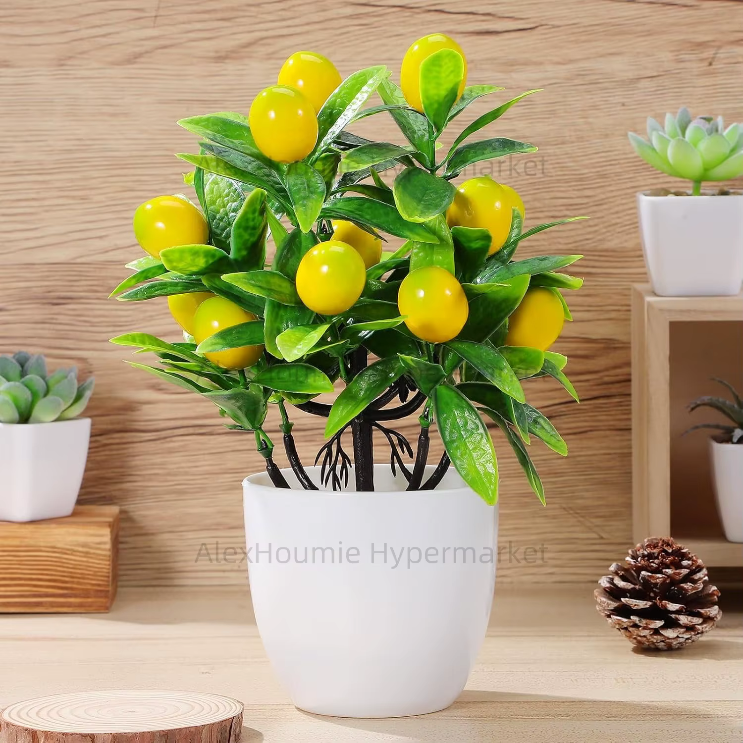 Faux arbre à citron, petite plante artificielle en plastique