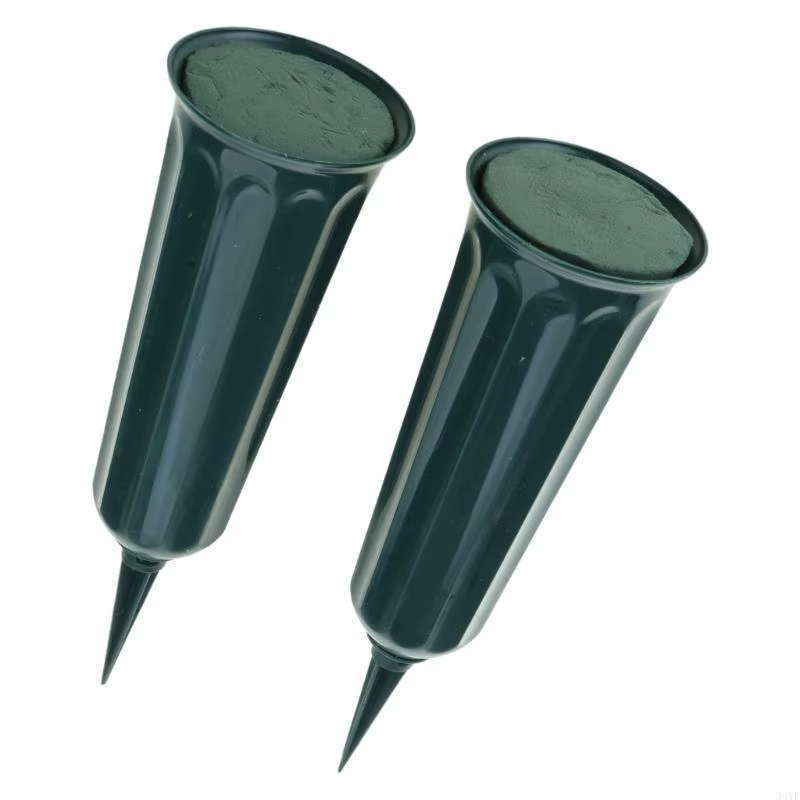 2PCS Vases cimetière extérieur pour fleurs