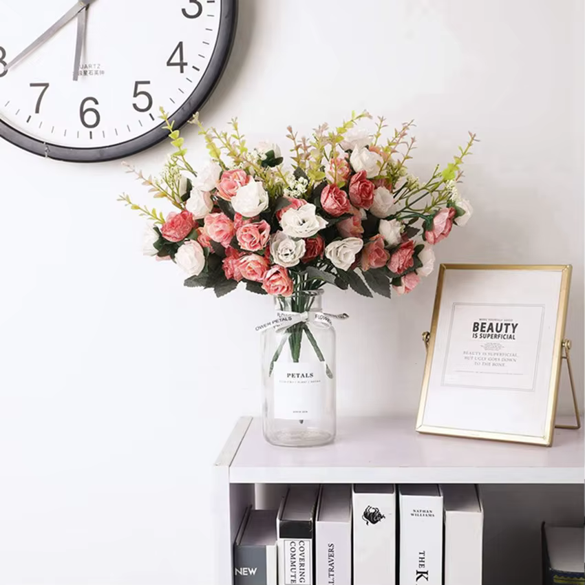Rose artificielle en soie